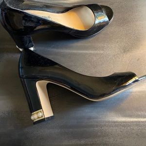 Karl Lagerfeld Peep Toe Pearl Pump